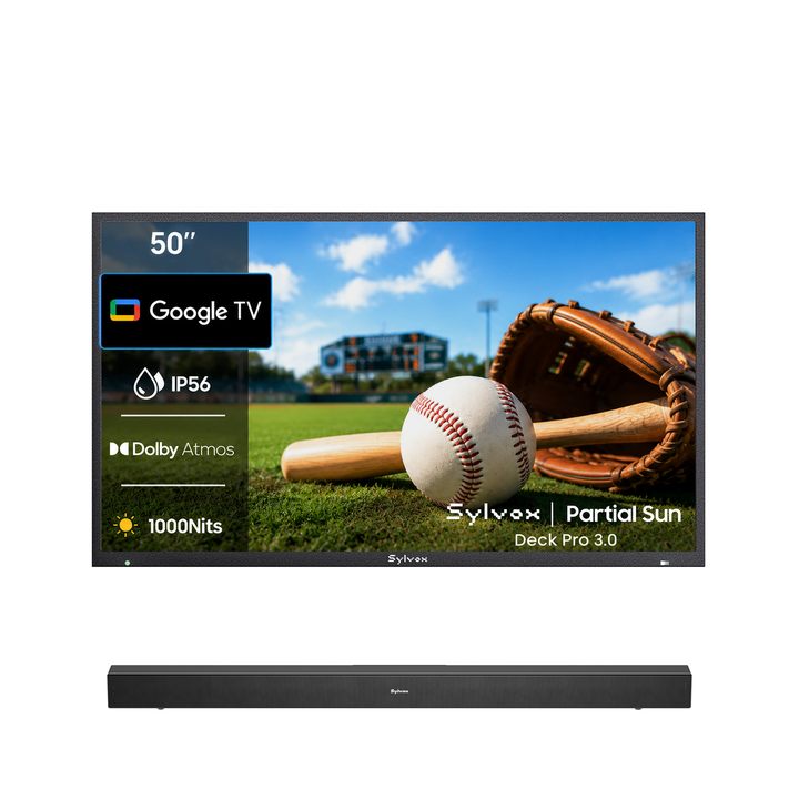 50" 1000Nit Google Outdoor TV (Partial Sun) - 2026 Deck Pro 3.0