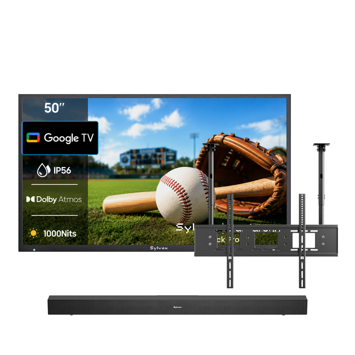 50" 1000Nit Google Outdoor TV (Partial Sun) - 2026 Deck Pro 3.0