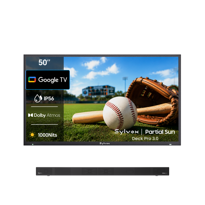50" 1000Nit Google Outdoor TV (Partial Sun) - 2026 Deck Pro 3.0