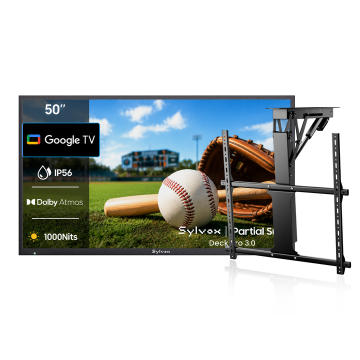 50" 1000Nit Google Outdoor TV (Partial Sun) - 2026 Deck Pro 3.0