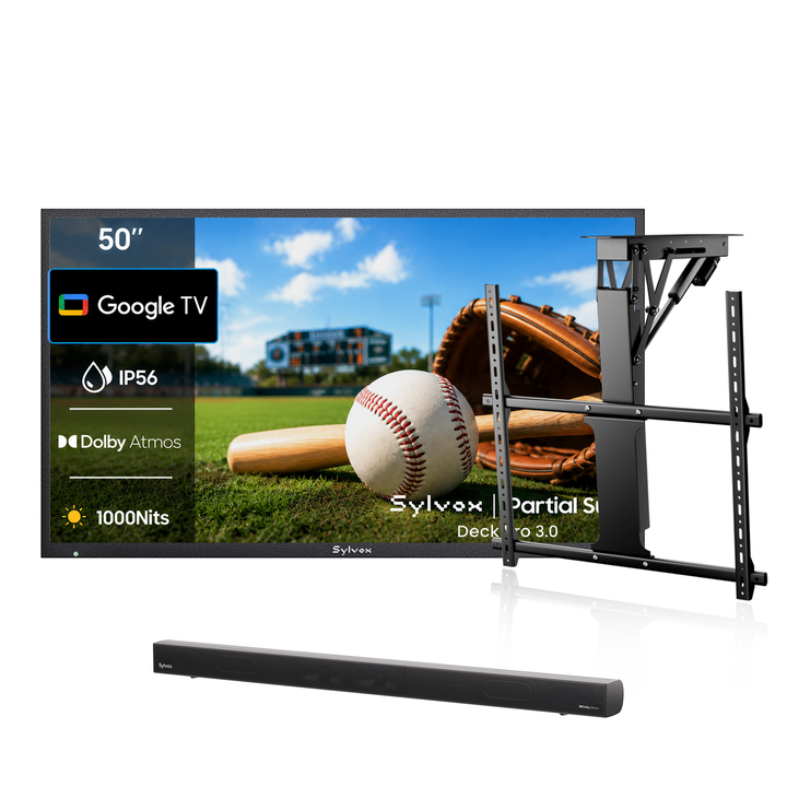 50" 1000Nit Google Outdoor TV (Partial Sun) - 2026 Deck Pro 3.0