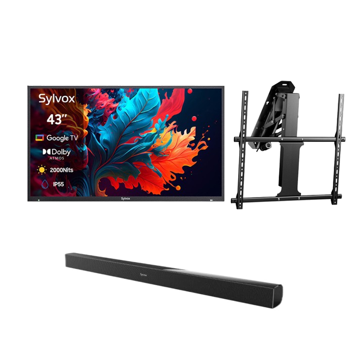 43" 2000Nit Premium QLED Google Outdoor TV (Full Sun) - 2024 Pool Pro QLED 2.0 Series