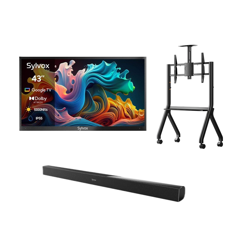 sylvox_43_partial_Sun_Outdoor_TV_UK_Y-Type_Mobile_Rolling_TV_Cart_Waterproof_Soundbar