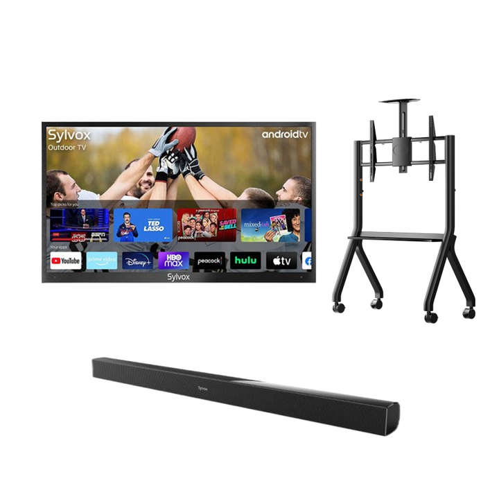 sylvox_55_Partial_Sun_Outdoor_TV_UK_Y-Type_Mobile_Rolling_TV_Cart_Waterproof_Soundbar